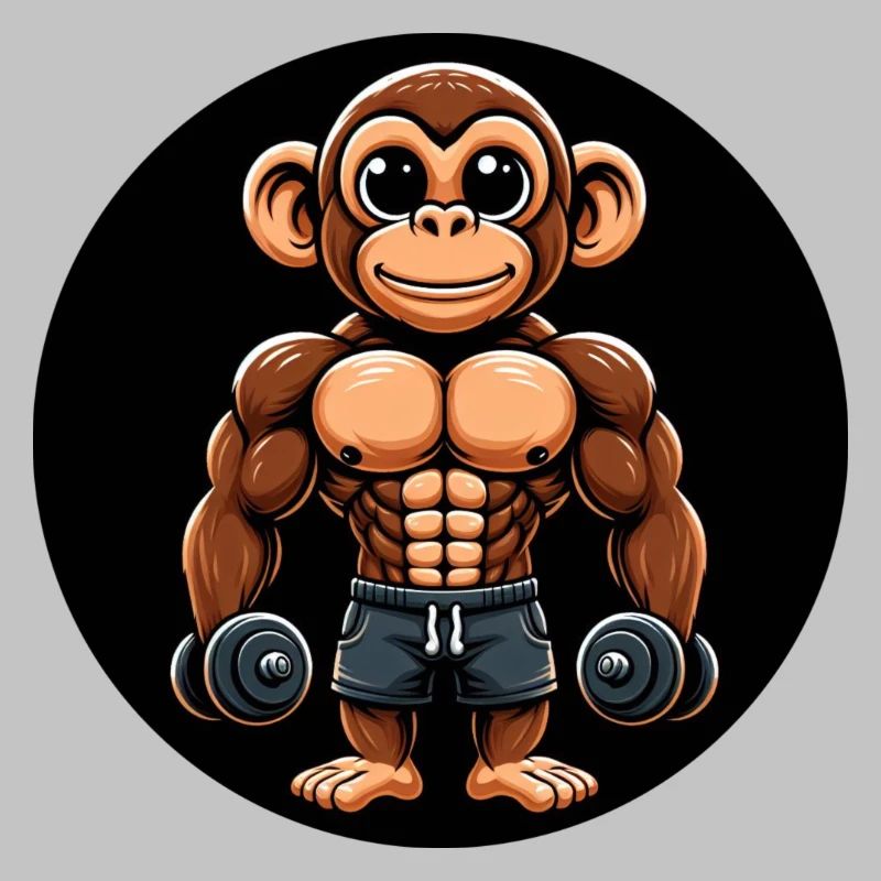 Affe Chimpanse Bodybuilder Training