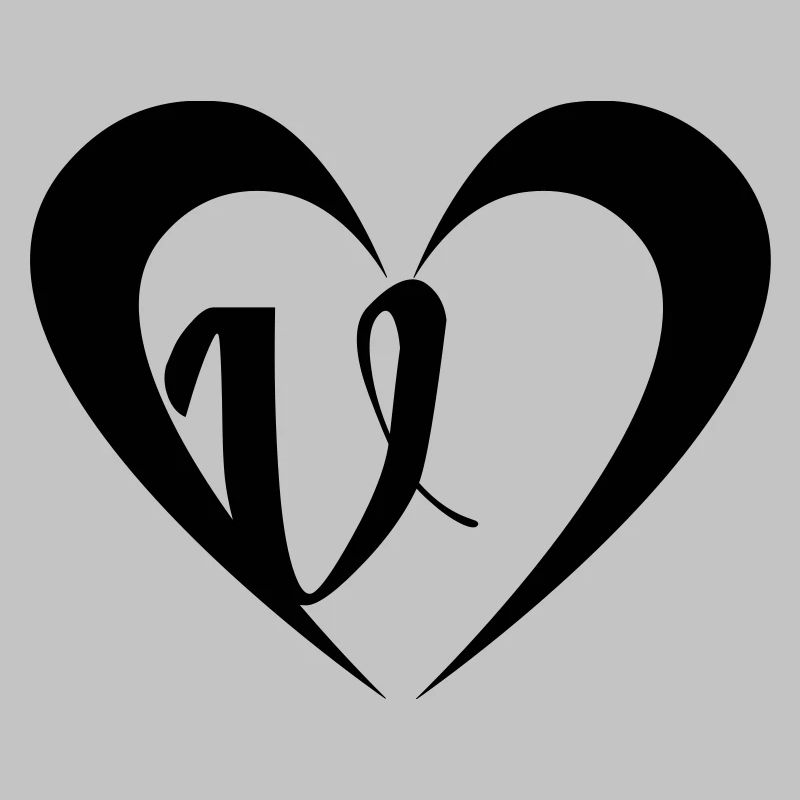 Coeur avec V