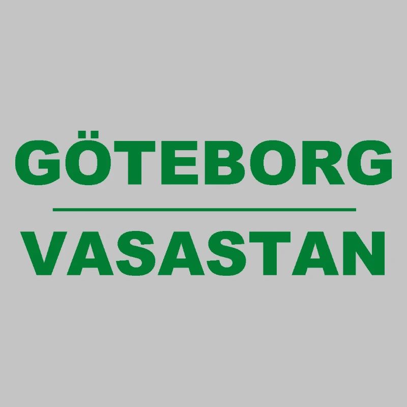 Göteborg Vasastan – Design vert-noir