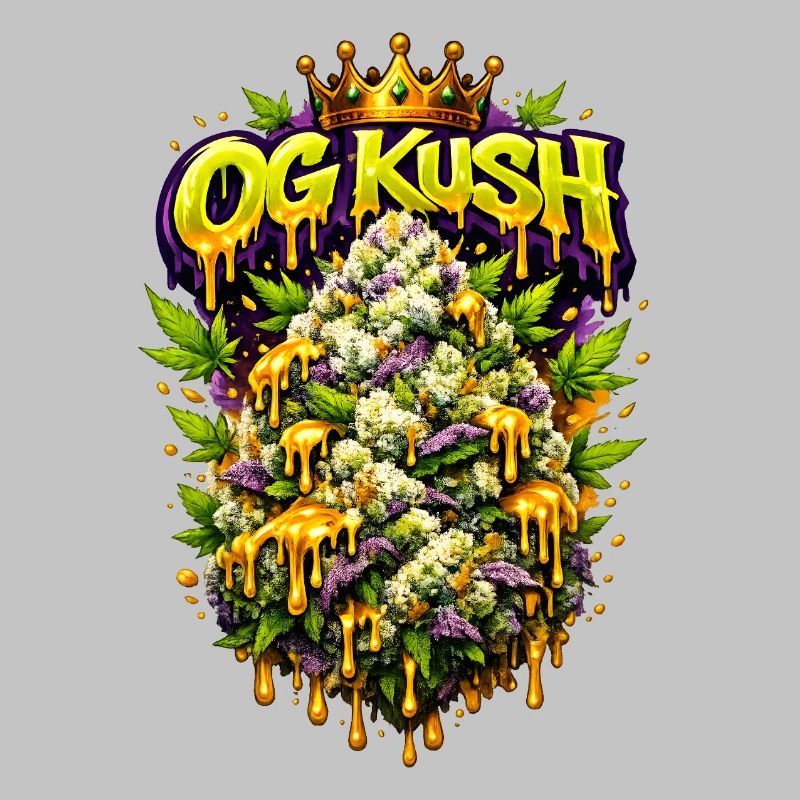 Gravure originale de Graffiti Kush Bud Art