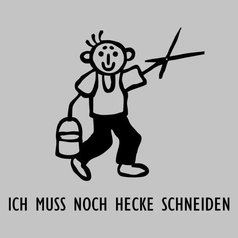 Strichmännchen Hecke schneiden