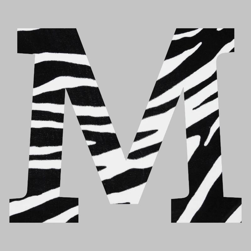Buchstabe m zebra