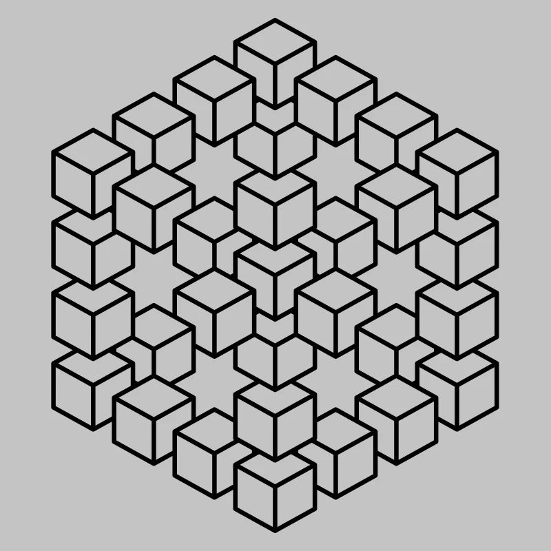 Figure impossible imagination géométrie cube Escher