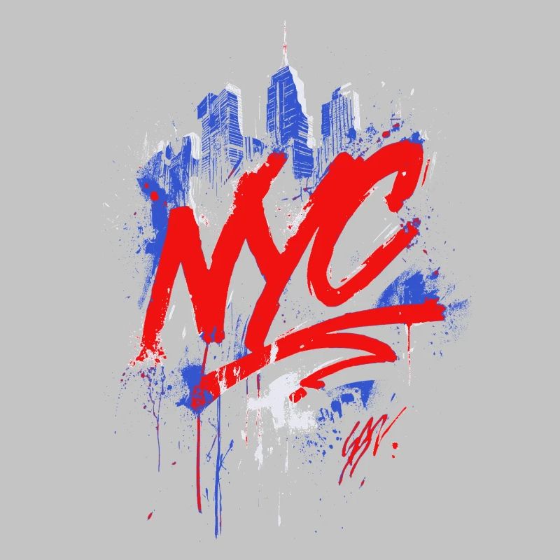 NYC Graffiti Skyline Splash