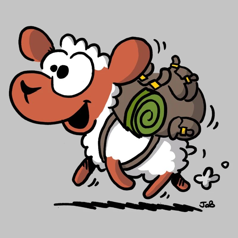 Schaf mit Rucksack