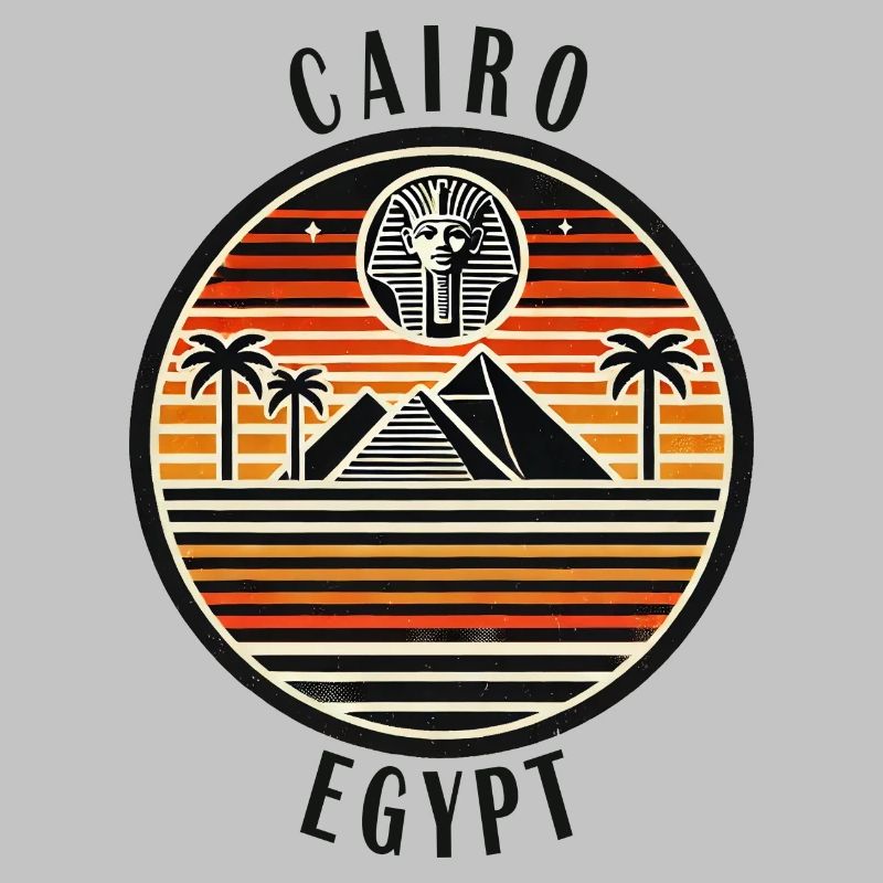 Conception de la pyramide du Caire en Égypte