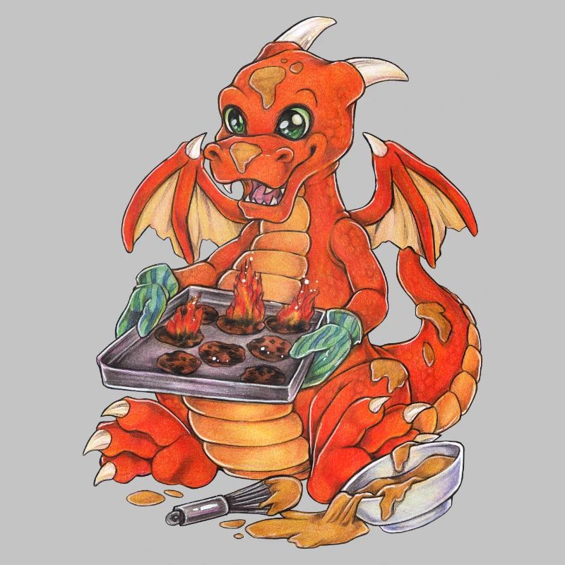 Drôle de biscuits dragon cuisson Noël