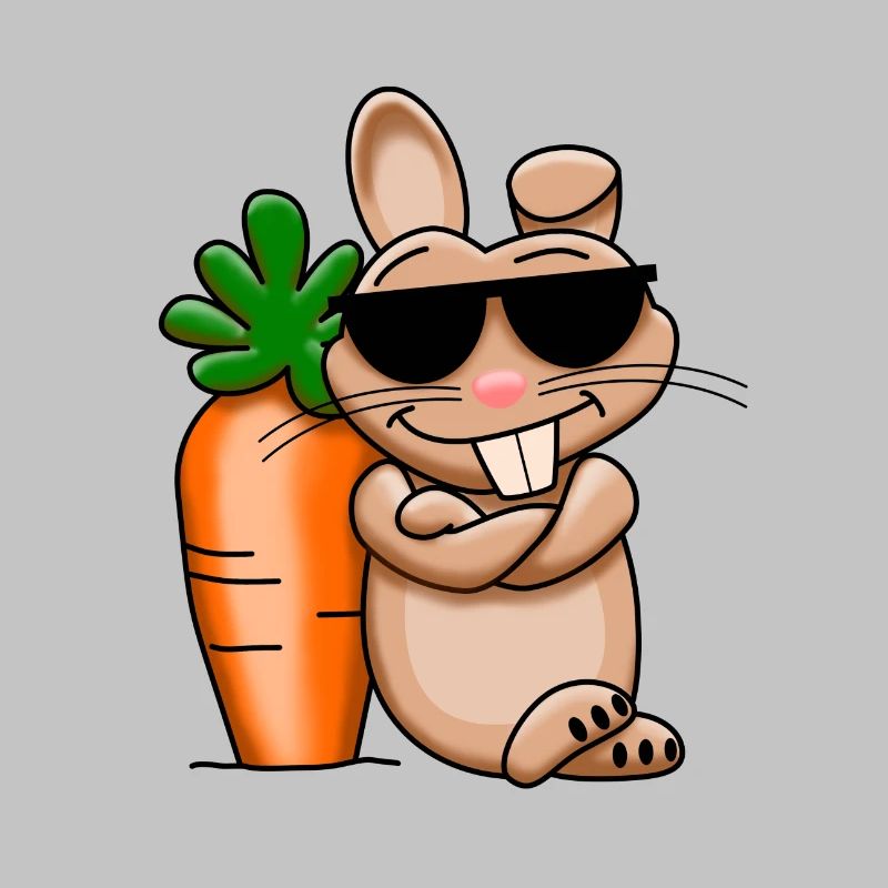 Lapin glacière avec carotte géante