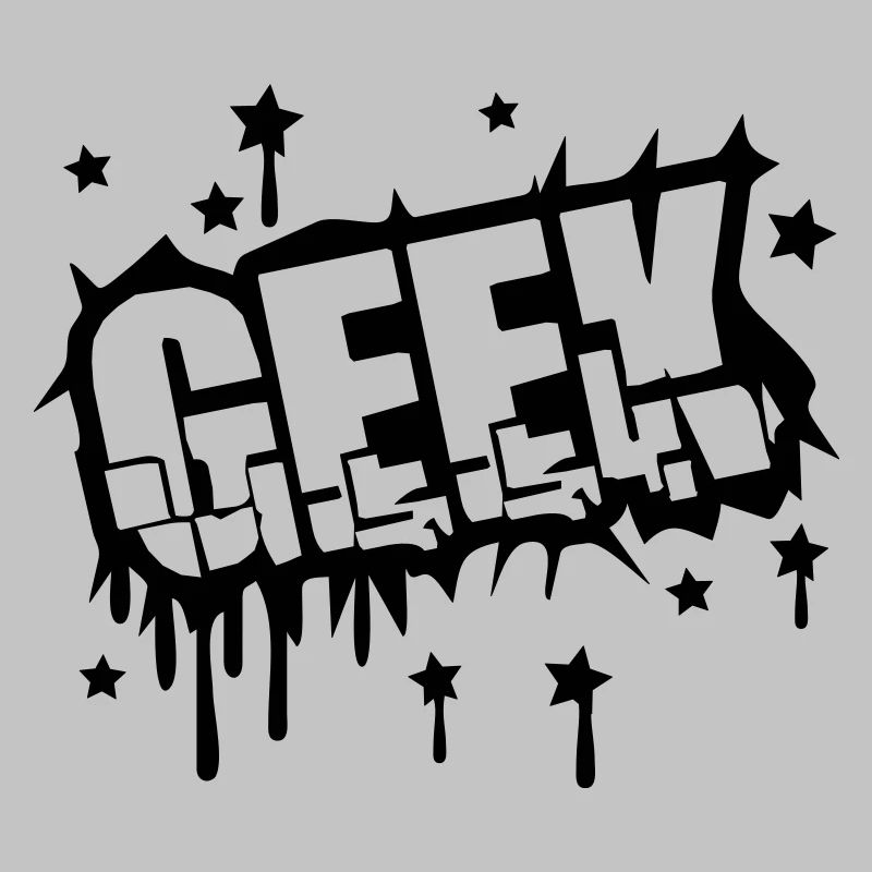 Geek Zerbrochenes Graffiti Design