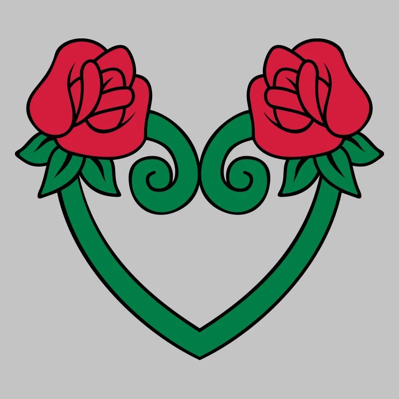 Rose Blumen-Herz 3c