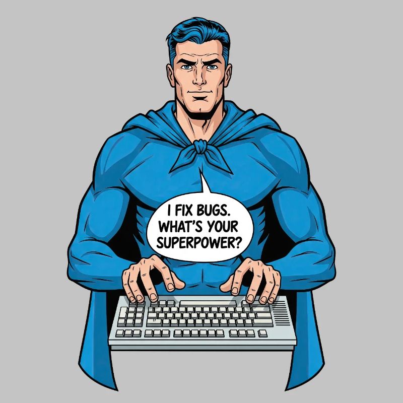 Superhero: I fix bugs!