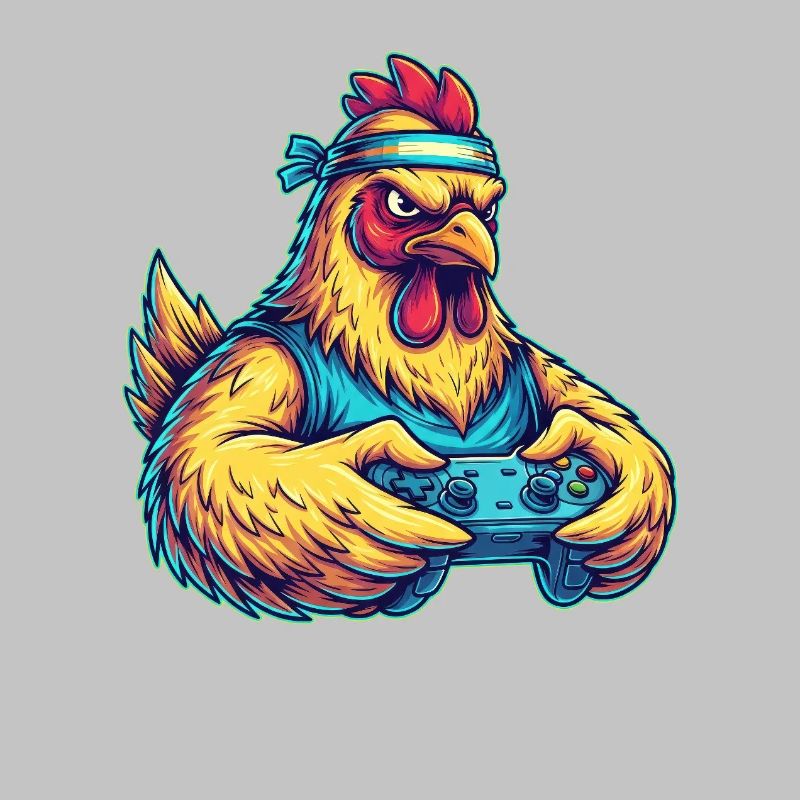 Gaming-Huhn Zocker: Dein Controller-Kämpfer!