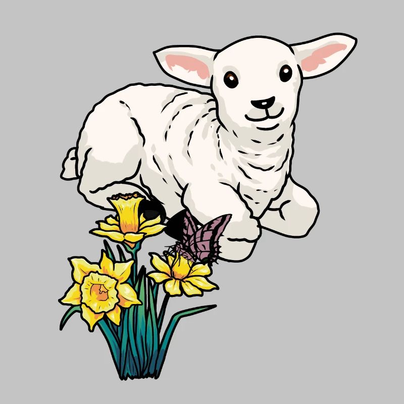 Baby Lamb Sheep Easter Children Happy Easter