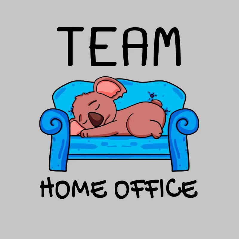 Team Home Office Koala Relax Lazy Funny