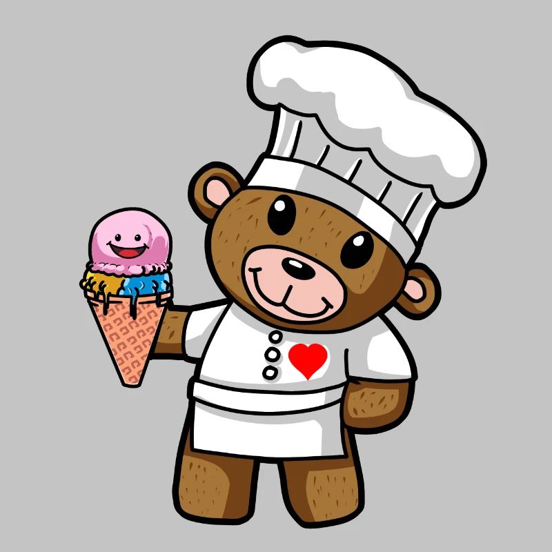 Teddy Eiscreme Konditor Süßigkeiten Eisdiele Kind