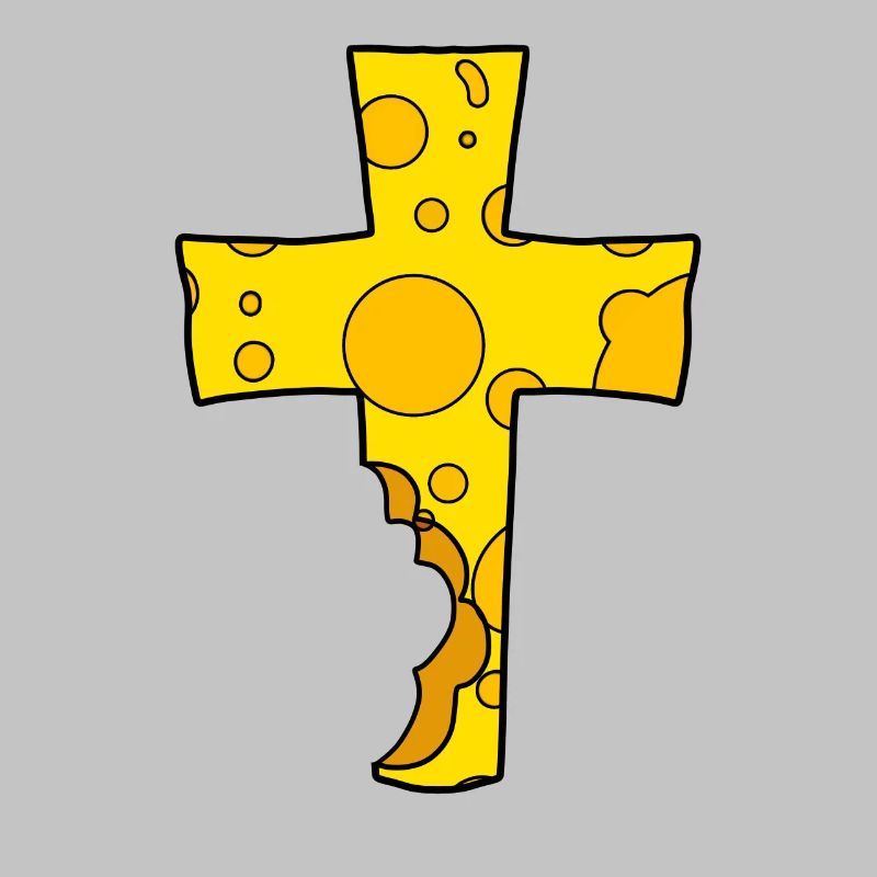 Symbole croix fromage