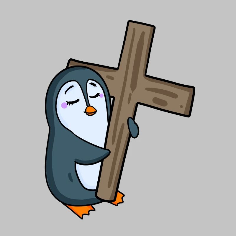 Pingouin avec croix