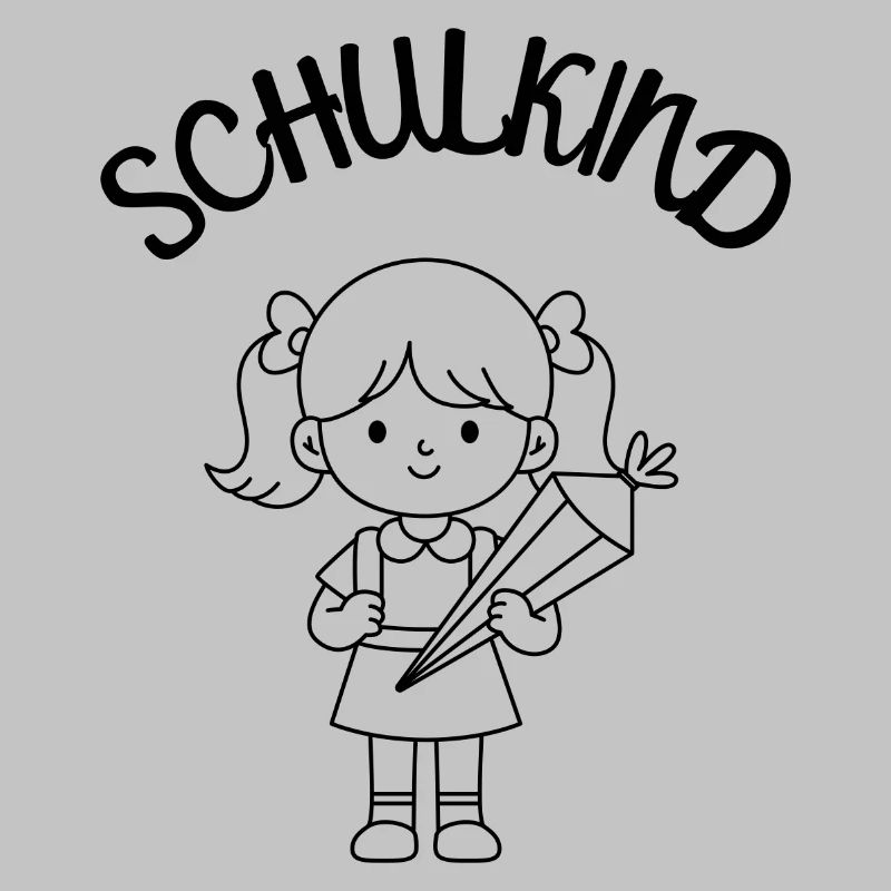 Schulkind Mädchen Einschulung Schultüte