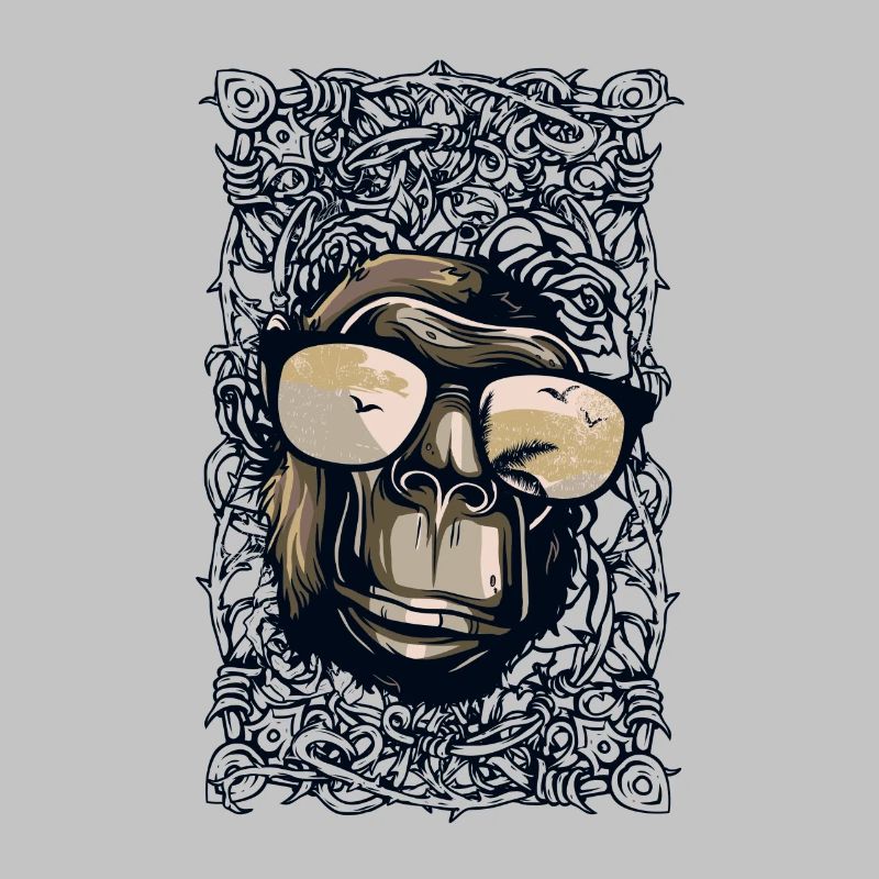 singe cool avec des lunettes de soleil