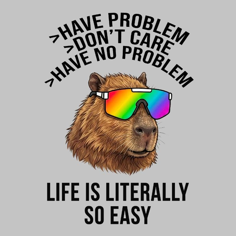 Cool Capybara Regenbogen-Sonnenbrille – Chill-Meme