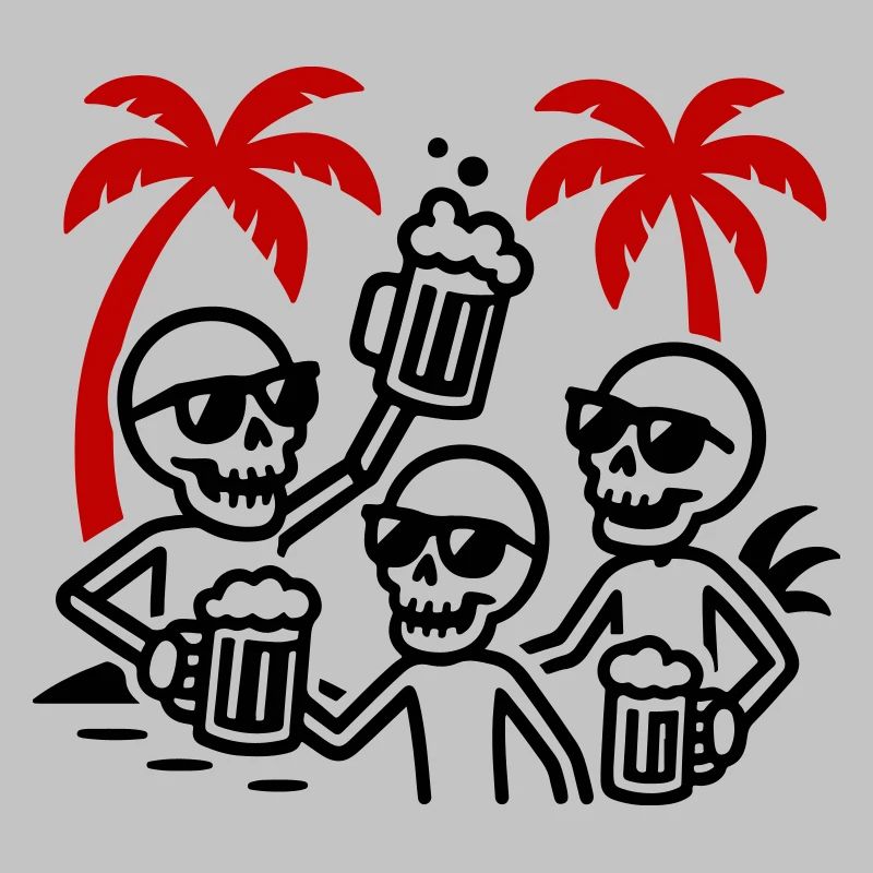 Beach Party Booze Skeleton