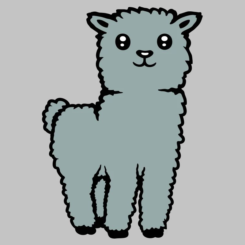 Cute Alpaca Llama Animal Soft Fluffy Comic