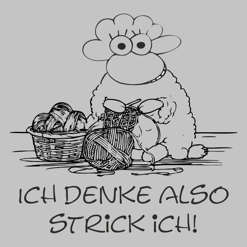 I think, so I'm knitting – funny sheep motif