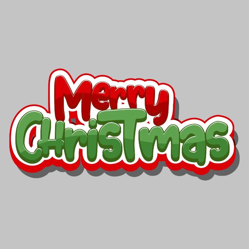 Merry Christmas Bold Script Graphic