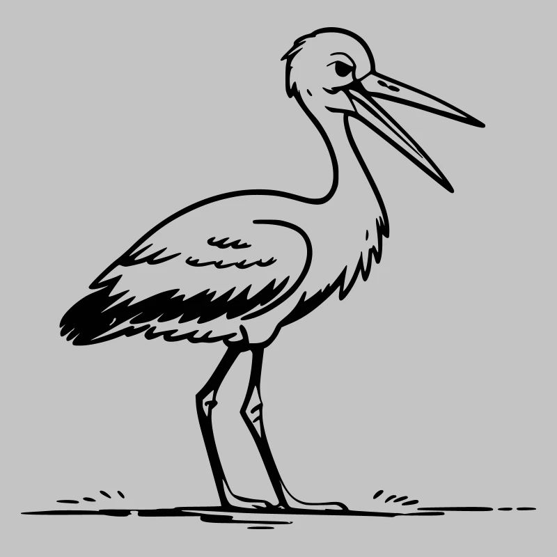 Cigogne comme graphique vectoriel