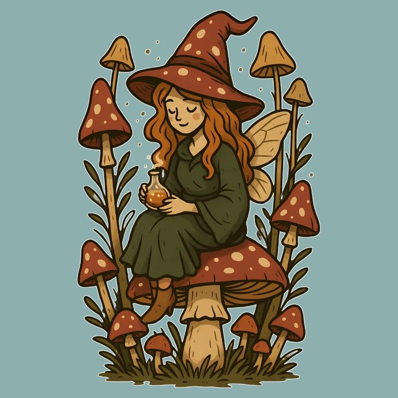 Fairytale forest magic fairy