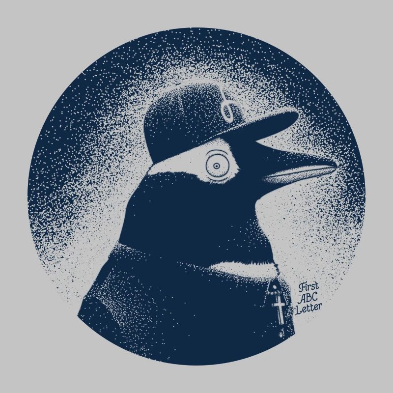 Pinguin dressed in black