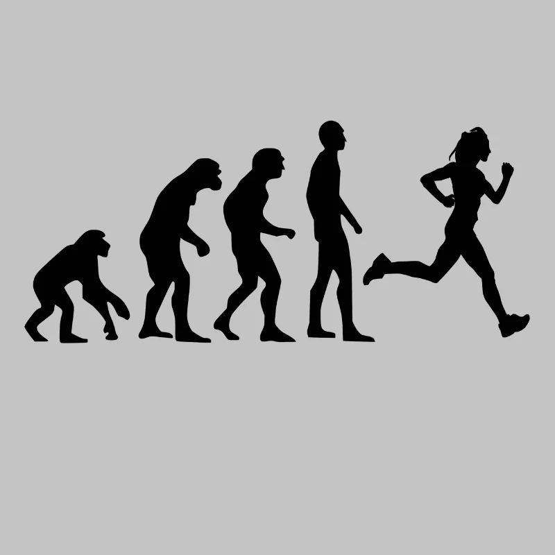 Human Evolution Running Jogging Jogging Cadeau