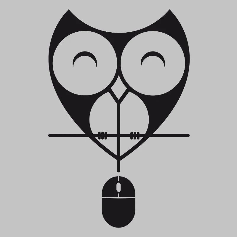 Hibou souis ordinateur