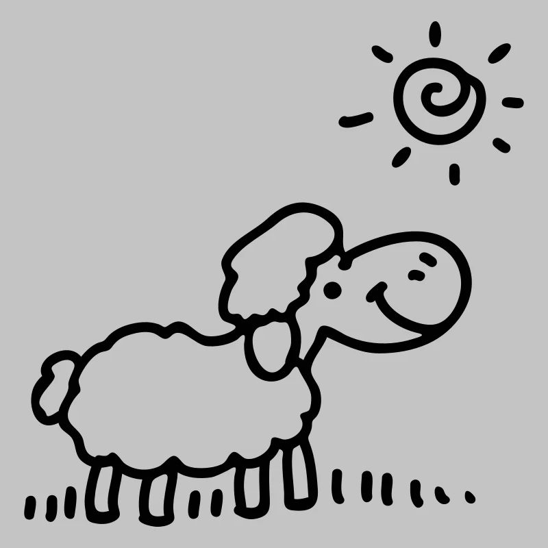 Schäfchen Sonne - line