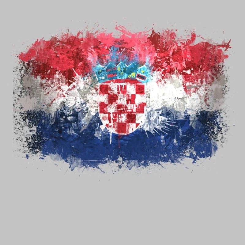 Kroatische Flagge Graffiti