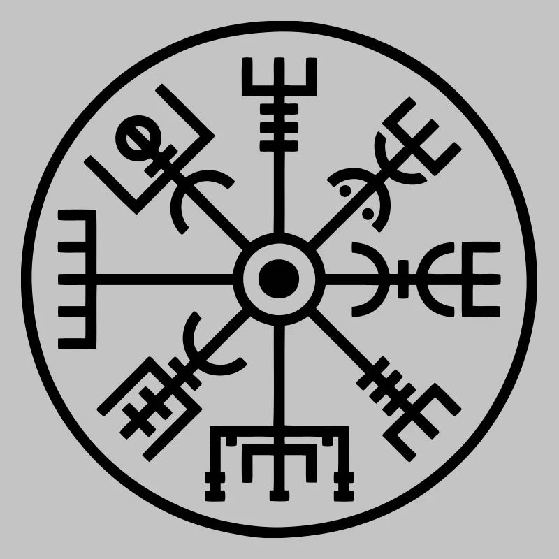 vegvisir isländisches symbol magischer kompass
