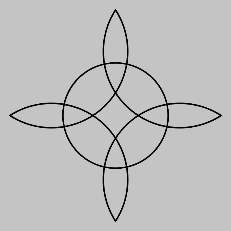 Witch`s Knot, Binds the 4 elements, Magical symbol