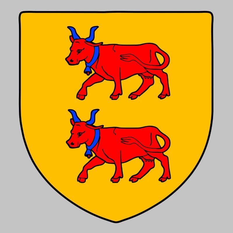 Rote Kühe des Pays de Béarn