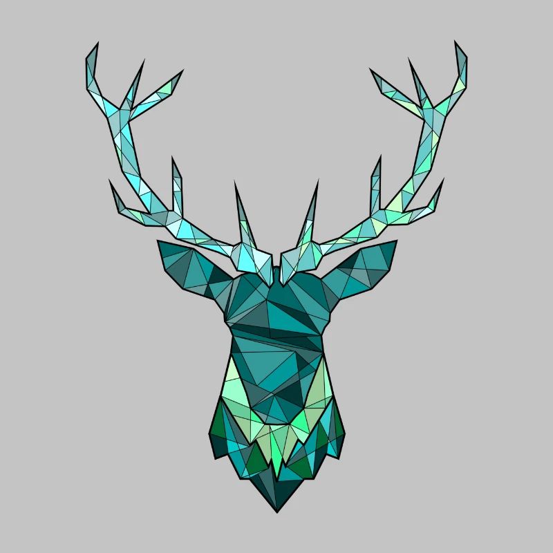 Cerf Hipster bleu
