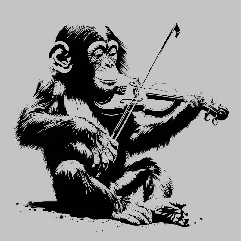 Violon Violon dans Monkey Orchestra Banksy Style