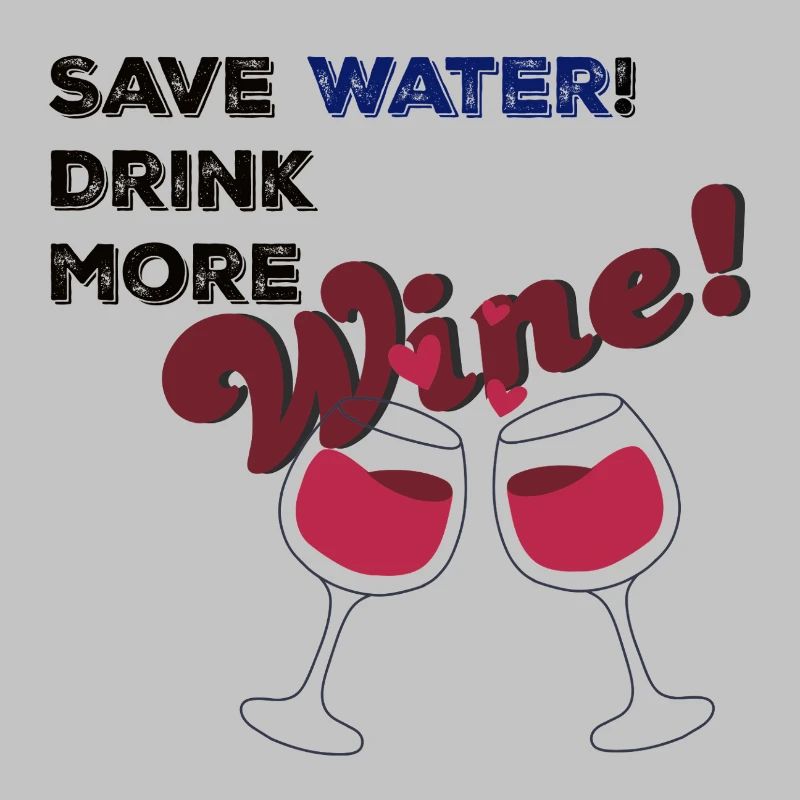Save water drink Wine