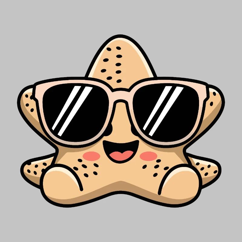 Étoile de mer cool avec lunettes de soleil Beach Vibes