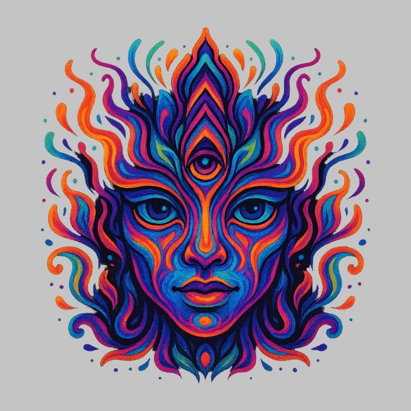 Psychedelische Farbenexplosion