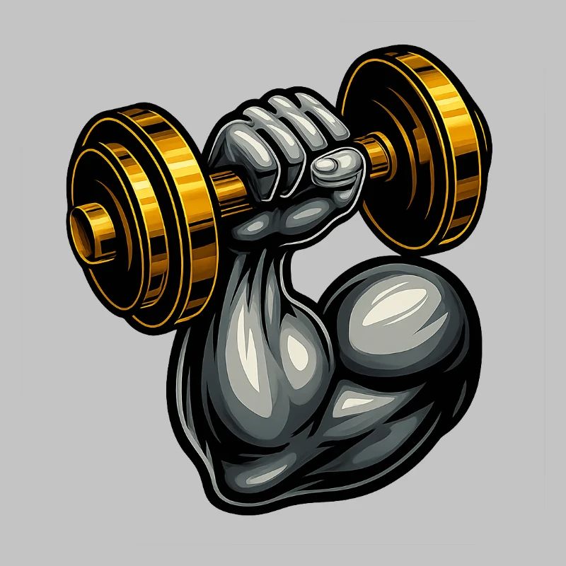 Muskelarm mit Hantel – Gym Motivation