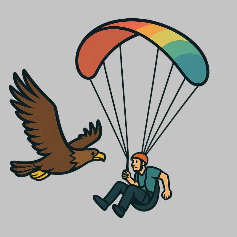Parapentes et aigles
