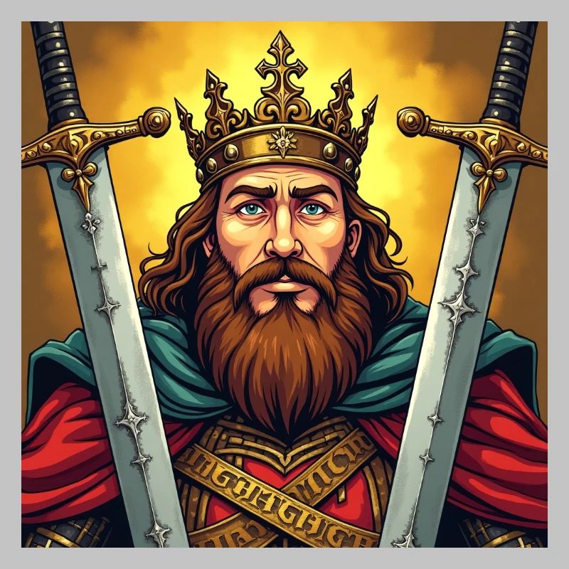 Flux Dev A majestic illustration of Charlemagne