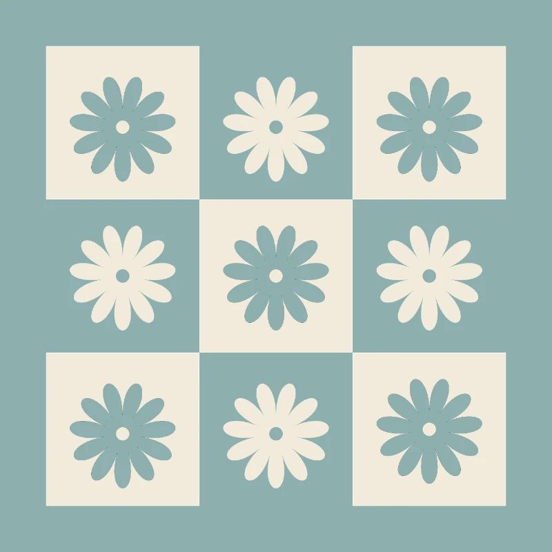 Retro Minimalistische Blumen