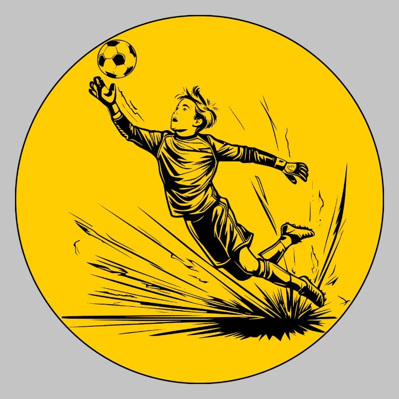 Gardien de but (noir et jaune)