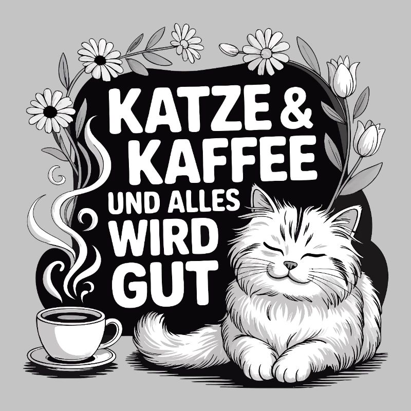 Katze und Kaffee und alles wird gut