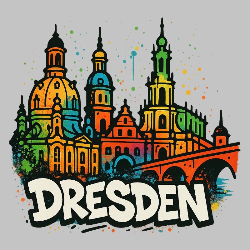 Dresden Skyline Graffiti